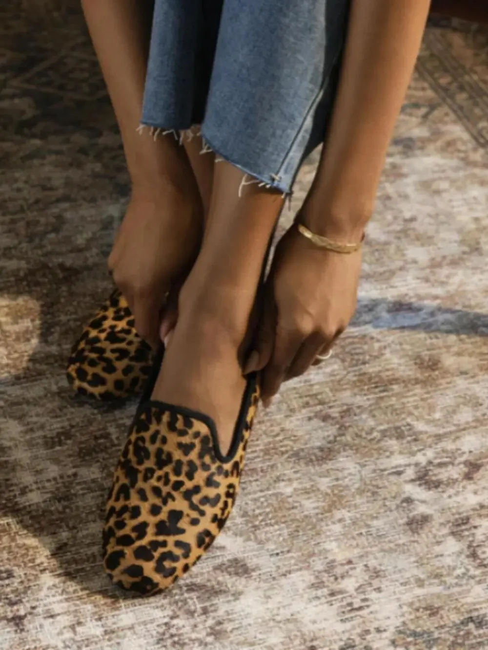 Birdies Leopard Print Flats in Leopard